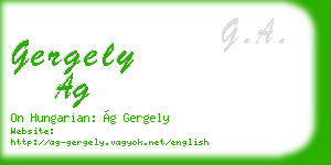 gergely ag business card