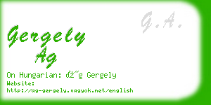 gergely ag business card